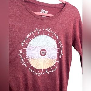 Florida Atlantic University FAU Red Owl Blue 84 Women’s Medium M Tee Long Sleeve